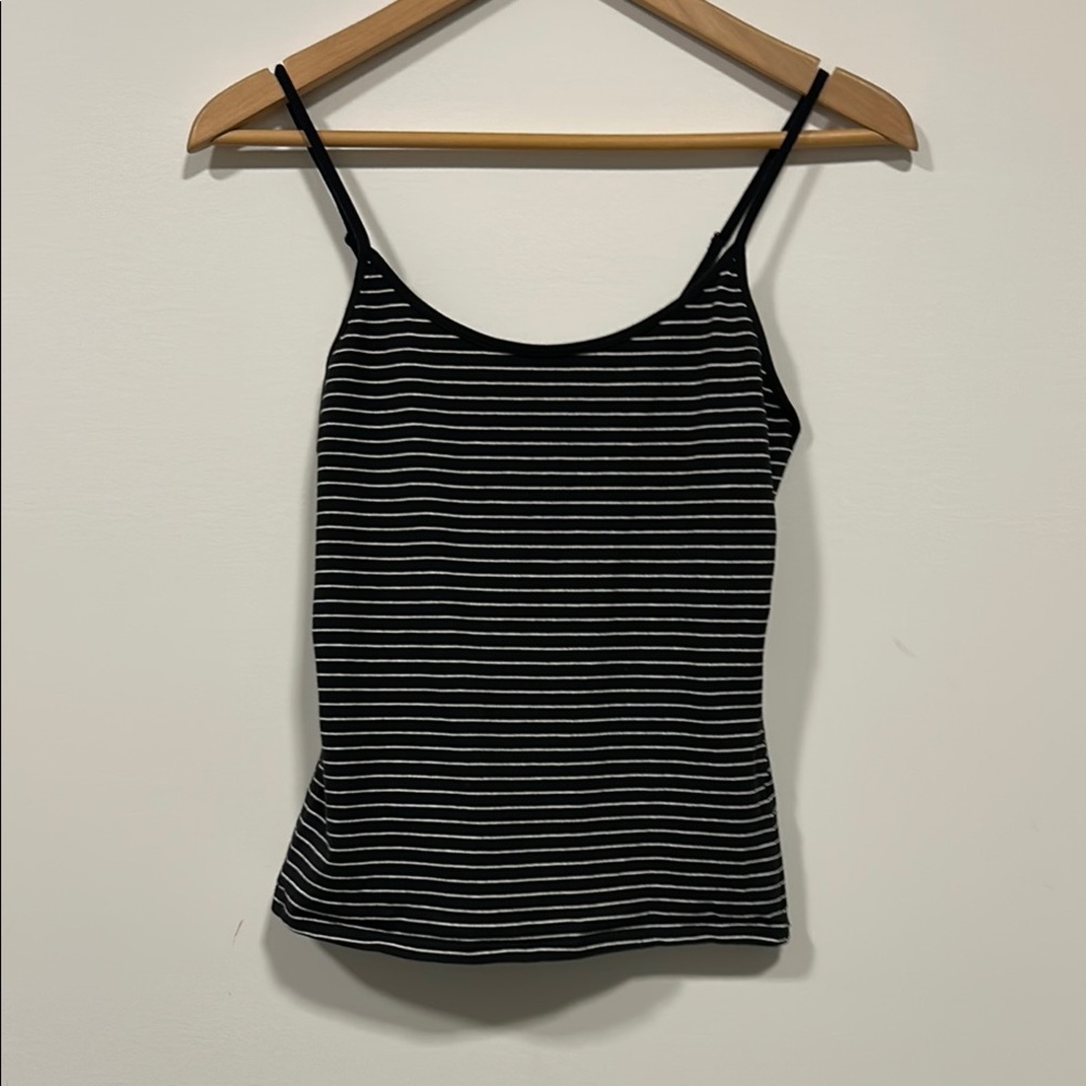 Forever 21 Black and White Fitted Camisole Tank Top